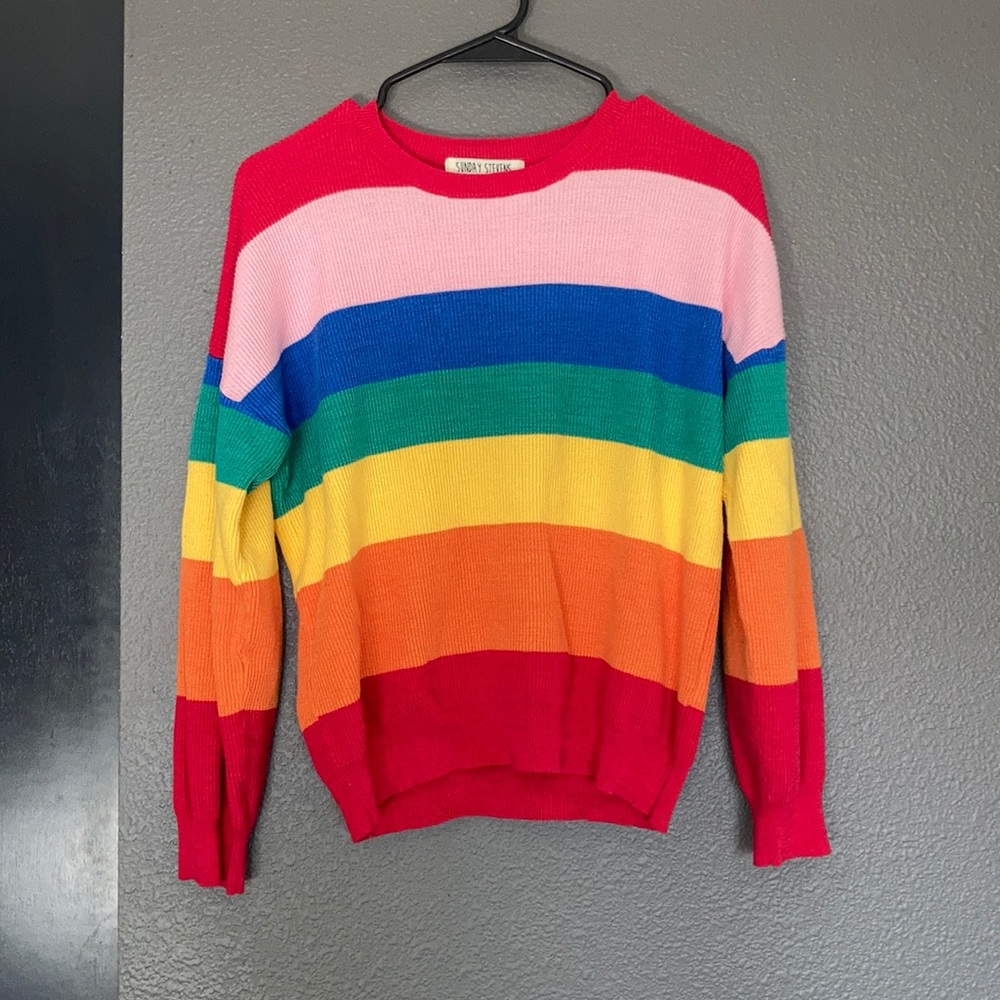 Sunday Stevens Rainbow Sweater
